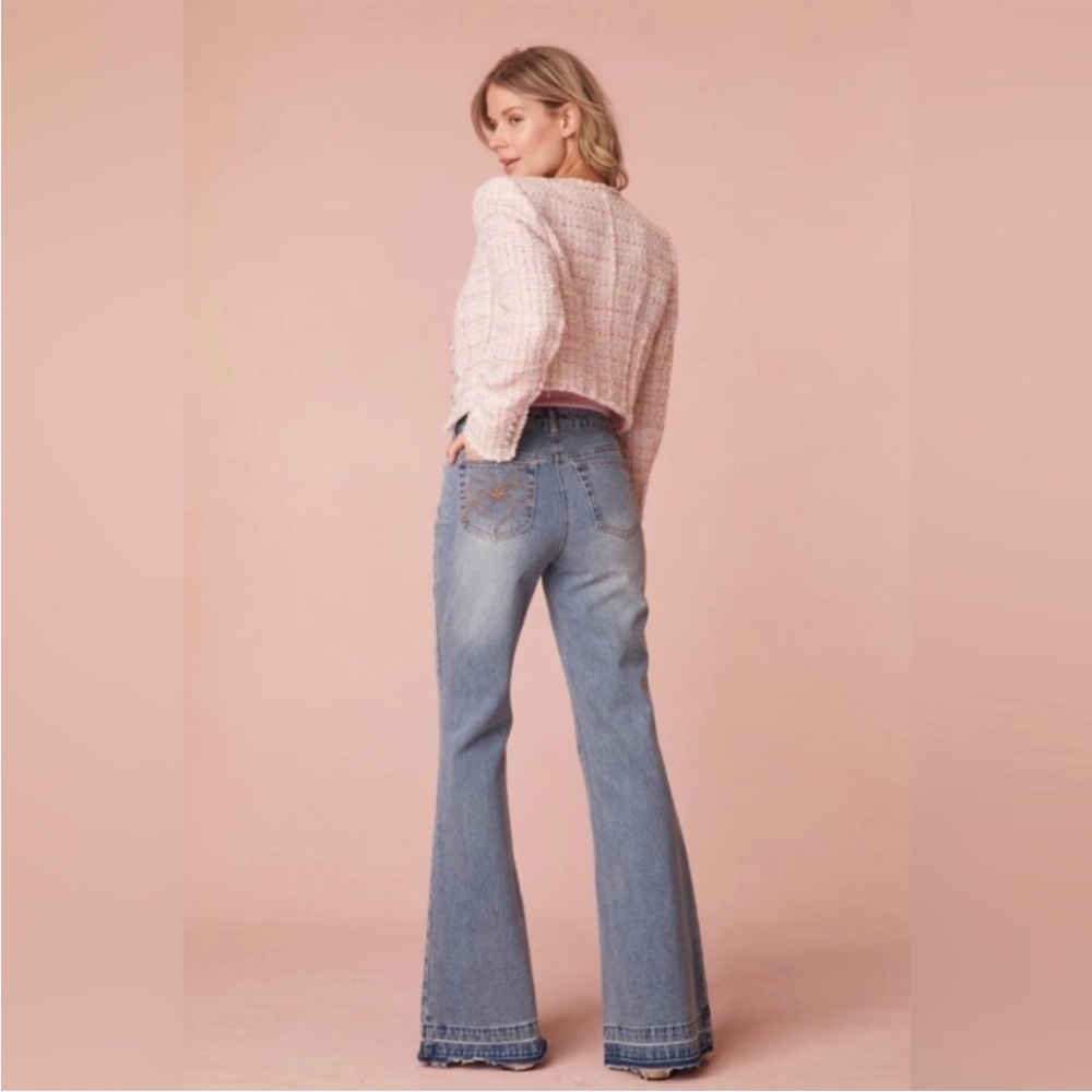 LoveShackFancy Kala Flare Jeans - Picture 2 of 7